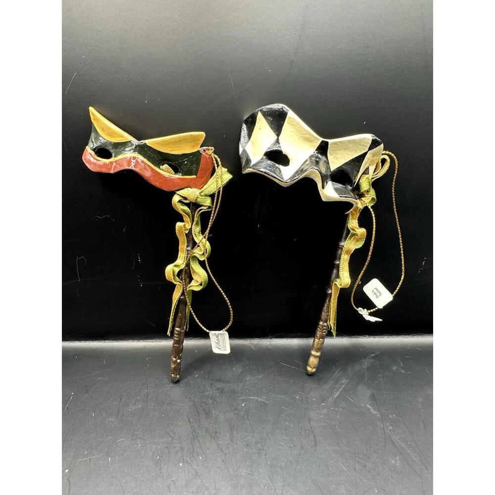 Lot Of 2 Katherine's Collection Masquerade Opera Eye Mask On Stick New